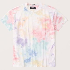 NWOT Abercrombie & Fitch Gender Inclusive Pride Multicolor Tie-Dye Crew Size XXS